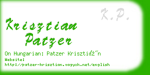 krisztian patzer business card